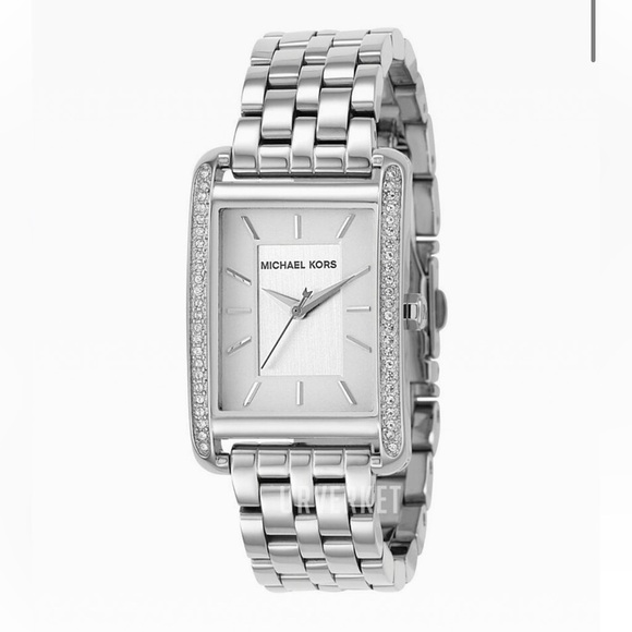 Michael Kors Accessories - Michael Kors MK3127 Silver Rectangular jewel Women's Watch